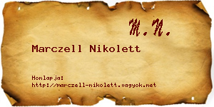 Marczell Nikolett névjegykártya