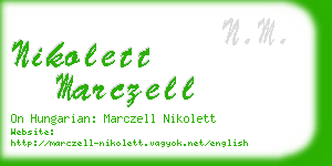 nikolett marczell business card